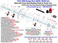 New Exploded View for 1975-1989 Dodge W250, W350 Dana 60 4x4 Front Wheel Hub
