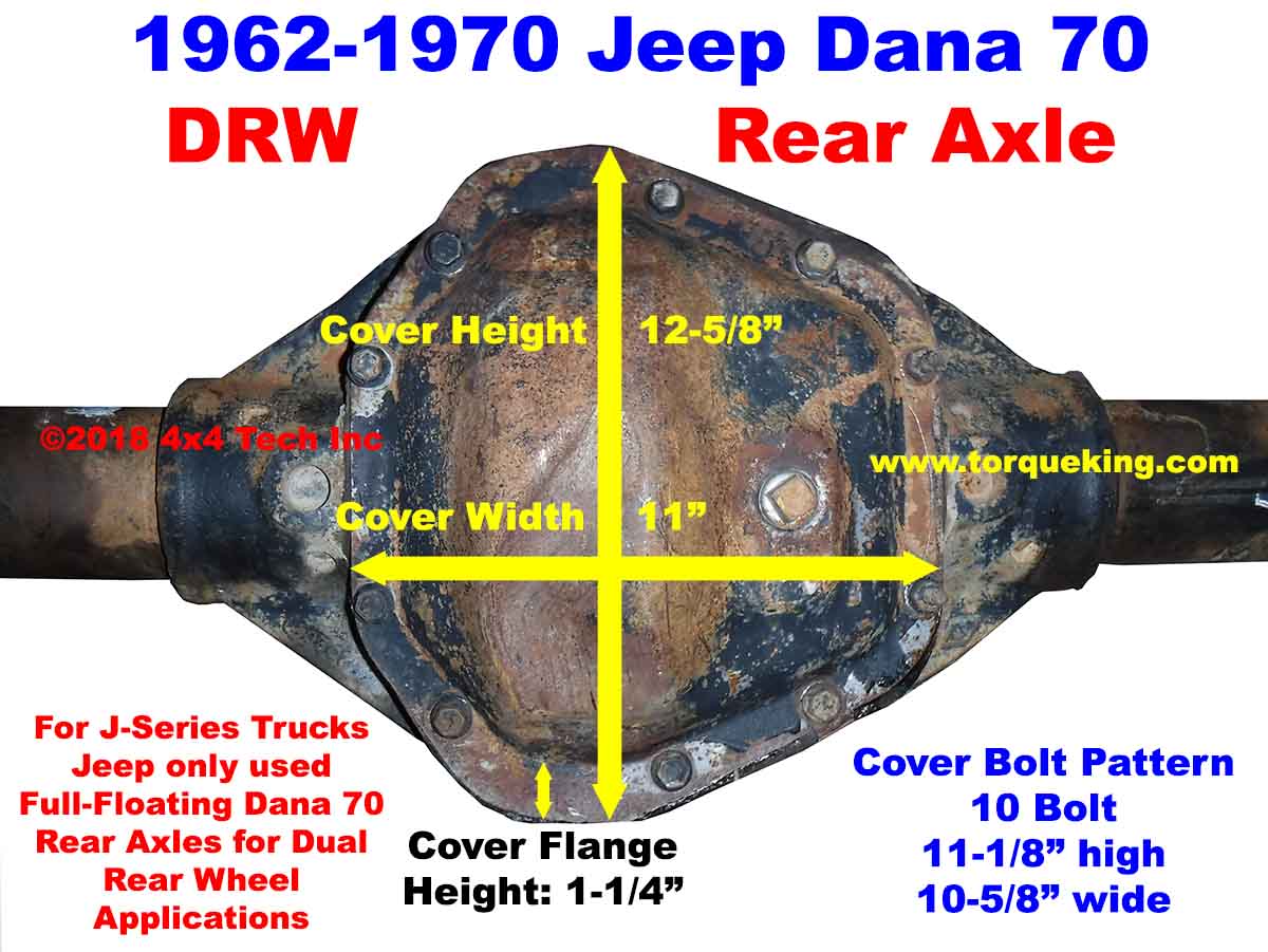 1962-1970 Jeep J-Series DRW Dana 70 Rear Axle