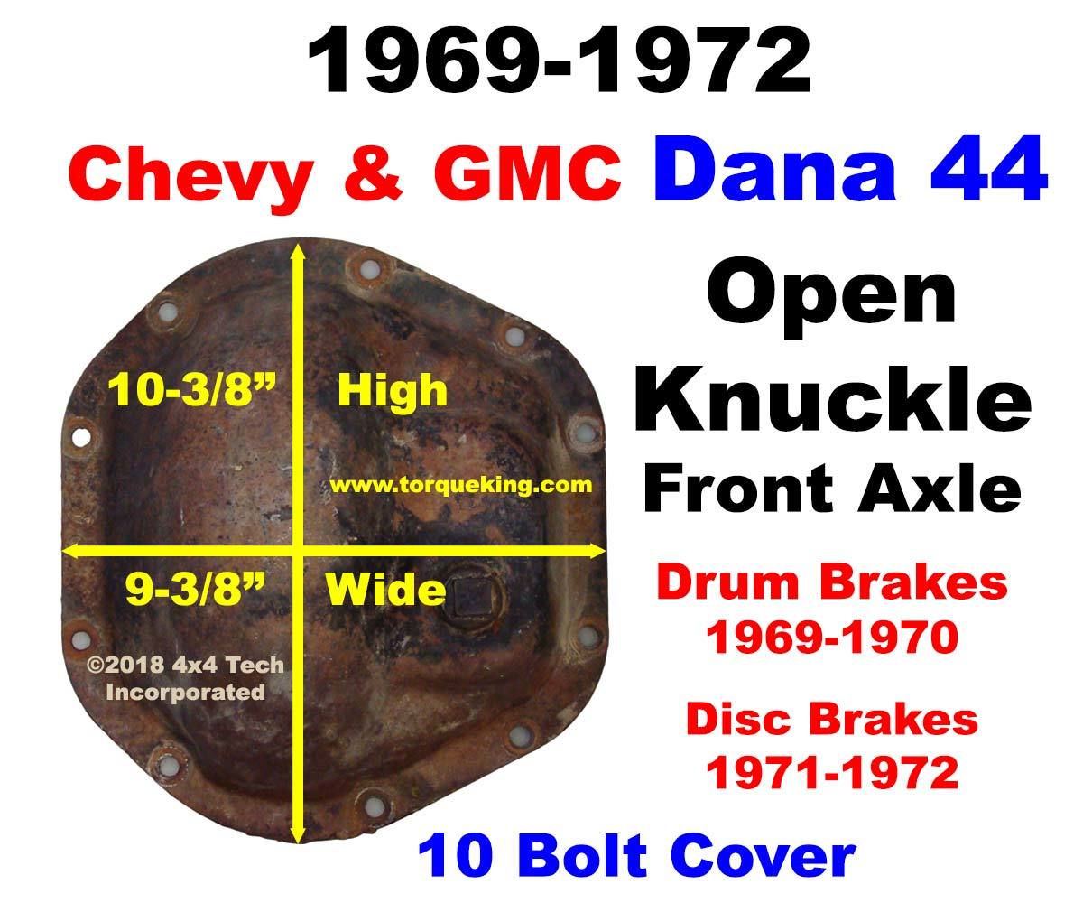 1969-1972 GM Dana 44 Open Knuckle Front Axle