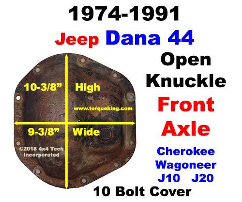 1974-1991 Axle Identification J-Series Dana 44