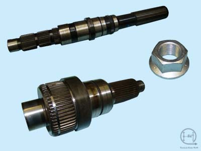 Output Shafts & Nuts Ford NV271F Transfer Case
