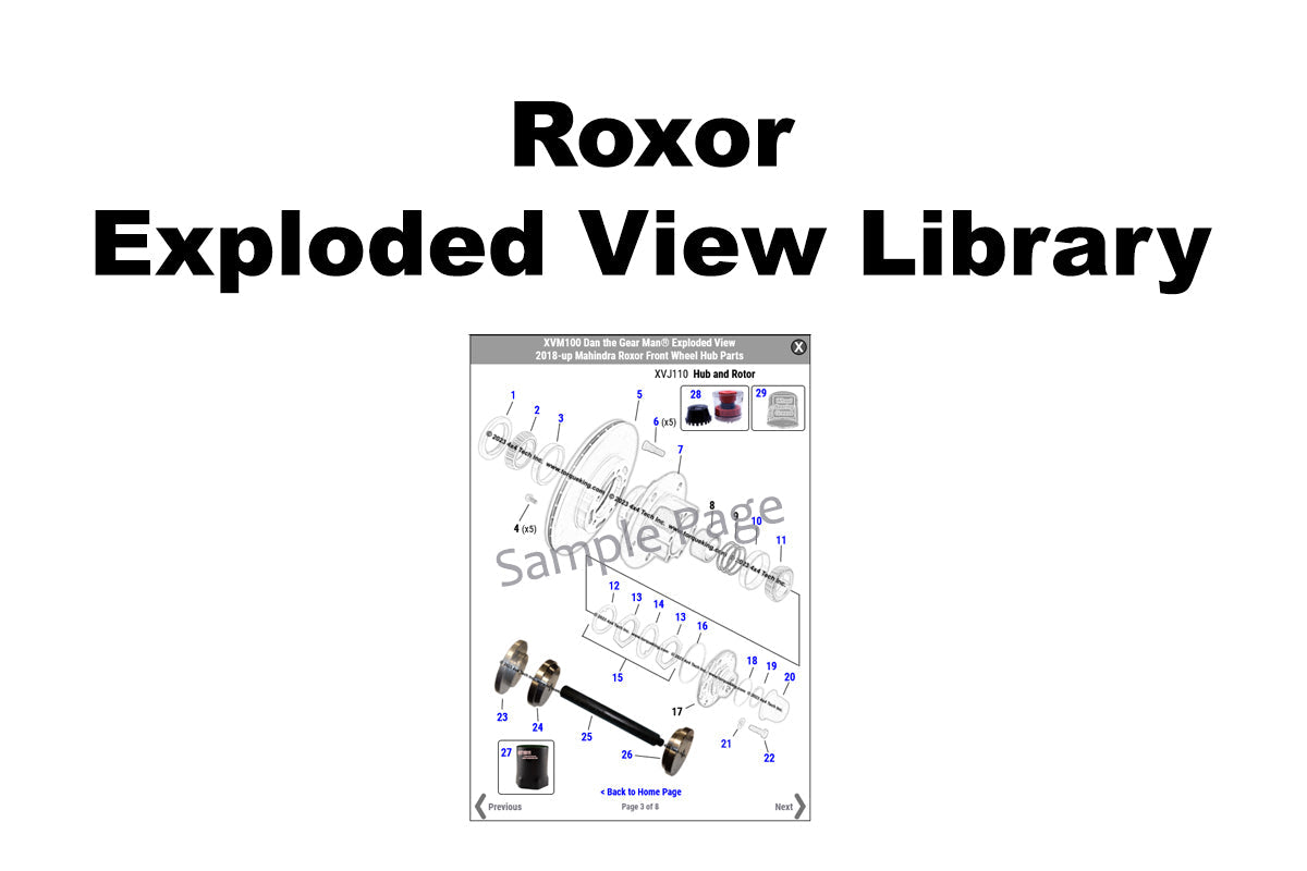 Exploded Views for Mahindra Roxor 4x4s