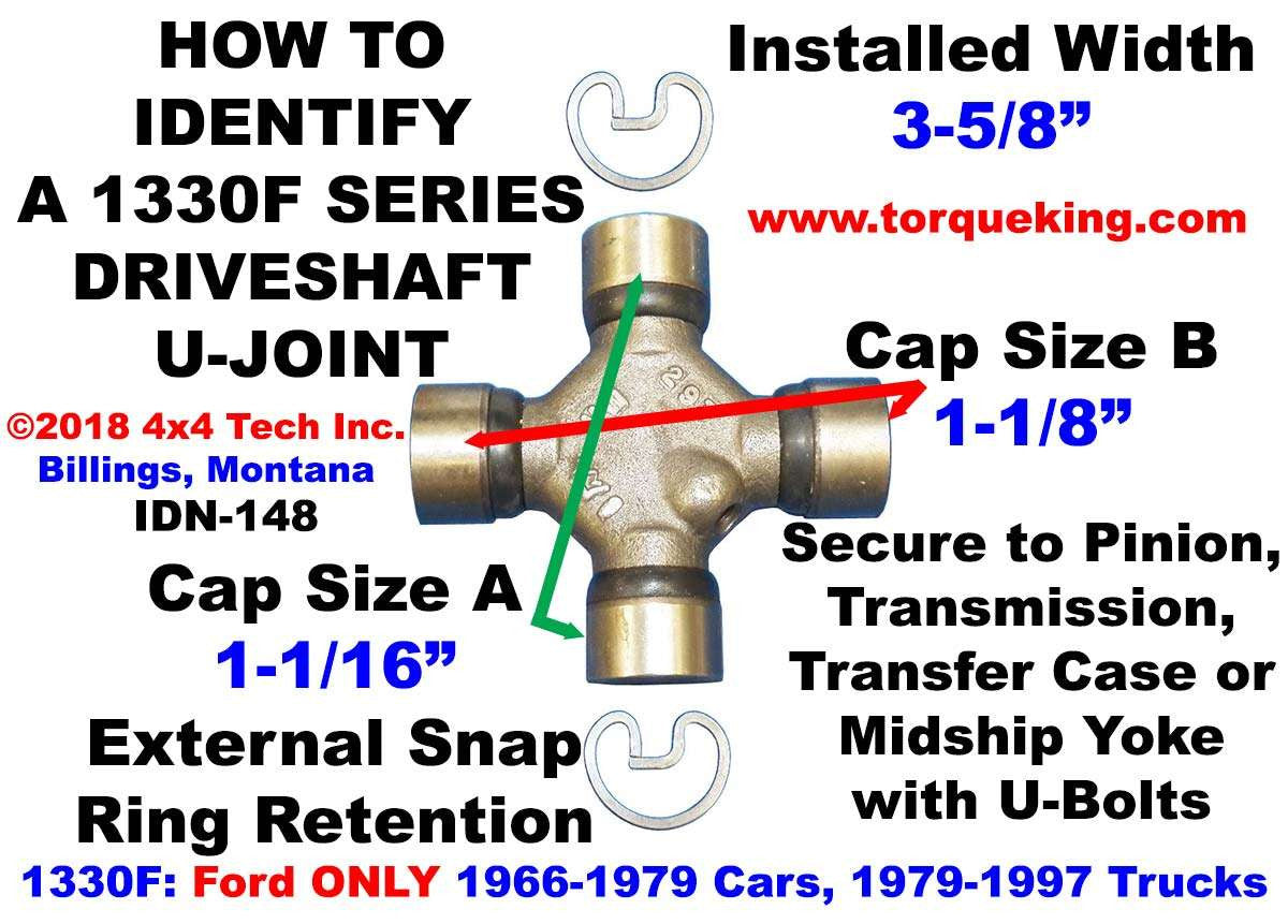 U-Joint ID Spicer 1330F Series External Snap Ring IDN-148 Torque King 4x4