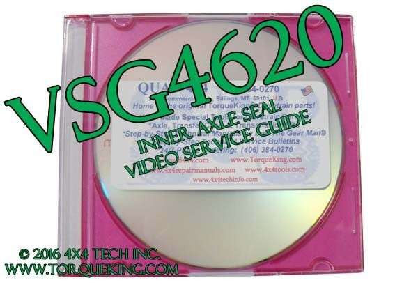 VSG4620 Inner Axle Seal Video Service Guide DVD Torque King 4x4