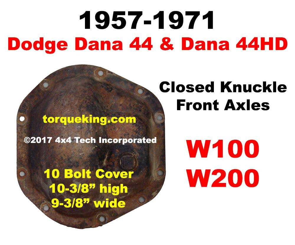 ID a 1957-1971 Dodge Dana 44 Closed Knuckle Front Axle IDN-132 Torque King 4x4
