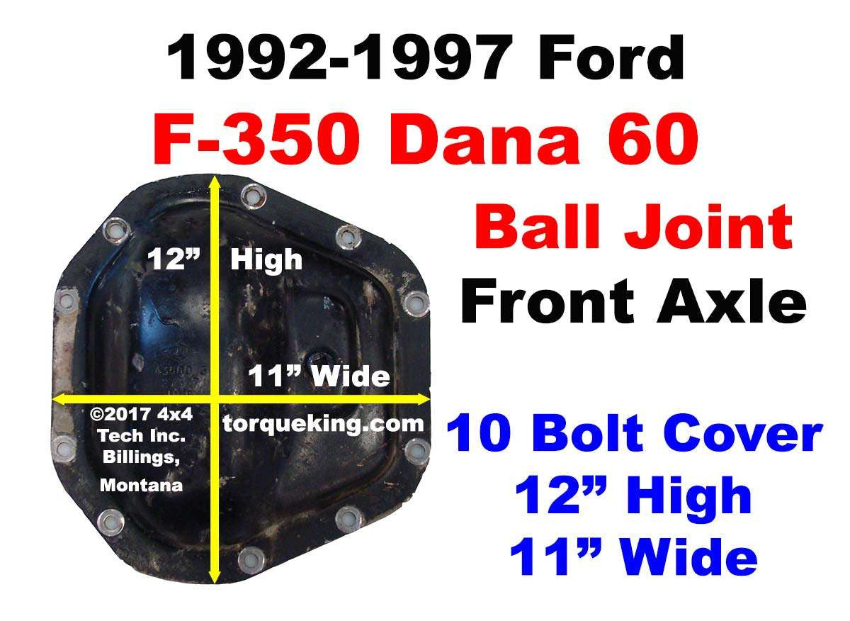 1992-1997 Ford F350 Dana 60 Front Axle Identification IDN-138 Torque King 4x4