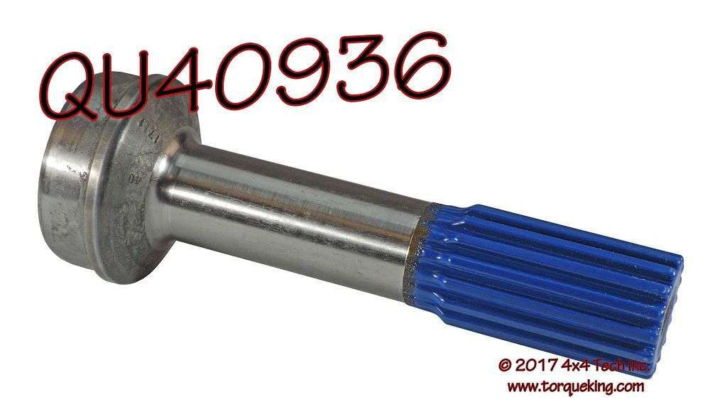QU40936 Front CV Driveshaft Slip Stub for 2.5" x 0.083" Driveshaft Tubing Torque King 4x4