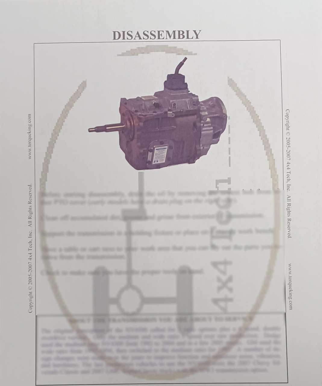 TM1003M MISPRINT NV4500 Shop Manual Torque King 4x4