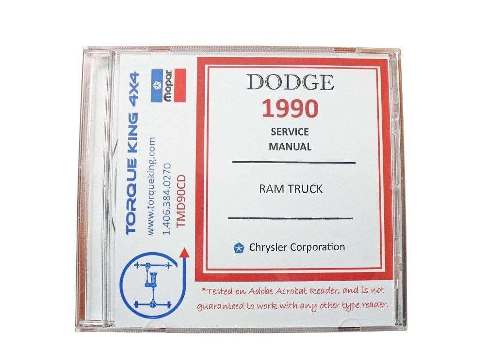 TMD90CD 1990 Complete Dodge Factory Service Manuals on CD Torque King 4x4