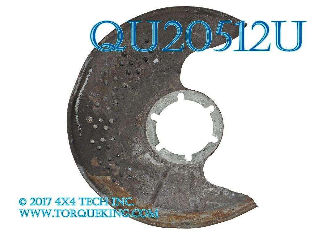 QU20512U Functional Used Left Brake Shield for 1980-1992 Bronco, F150 Torque King 4x4
