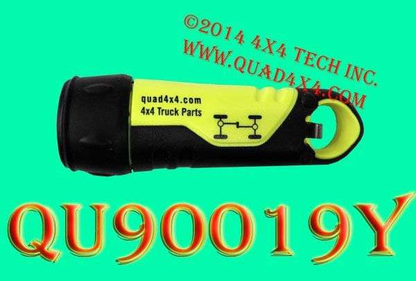 QU90019Y Yellow 3.9" Long, USA Made Waterproof LED Flashlight Torque King 4x4