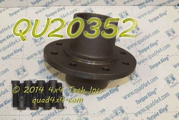 QU20352 New 8 Bolt Front Wheel Hub with 9/16" Studs Torque King 4x4