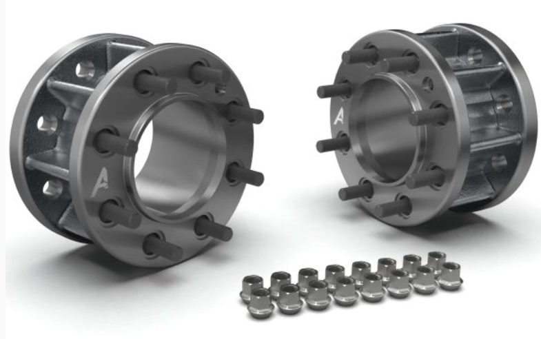 QU42072 9/16" SRW to 5/8" DRW Front Adapter Set for 1994-2011 Ram 2500, 3500 Trucks