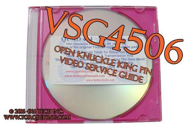 VSG4506 Model 60 Open Knuckle King Pin Service Video Torque King 4x4