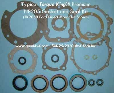 TK2051 Premium Gasket and Seal Kit for 1969-1984 10 Spline GM NP205 Torque King 4x4