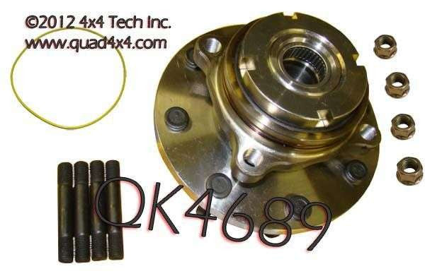 QK4689 Front Wheel Hub Kit, 99-02 SRW Rear ABS Coarse Studs Torque King 4x4