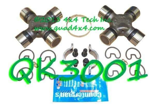 QK3001 Greaseable 1410 Series 2 U-Joint Kit for 1988-2002 Dodge Gas V8 Rear Driveshaft Torque King 4x4
