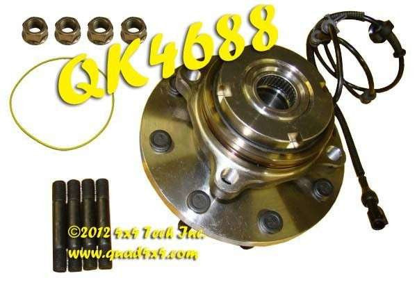 QK4688 Front Wheel Hub Kit, 99-02 SRW ABS Coarse Studs Torque King 4x4