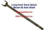 QU40532 35 Spline Right Inner Axle Shaft for 1985-1988.5 F-350 Dana 60 Torque King 4x4