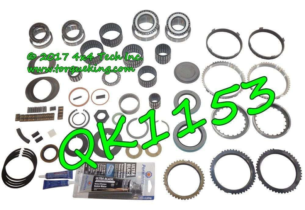 QK1153 Premium Rebuild Kit with 9 Synchro Rings for 97-98 GM 4x2 NV4500 Torque King 4x4