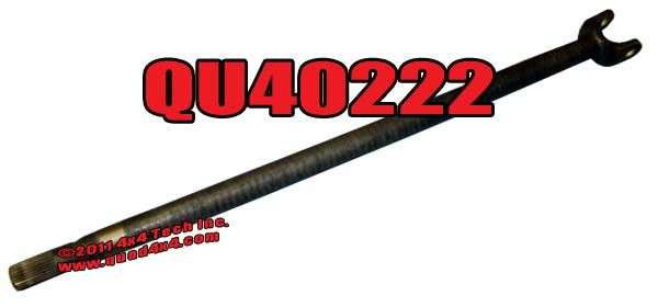 QU40222 28 Spline Left Inner Axle Shaft for 1977-1989.5 GM 10 Bolt Front Torque King 4x4