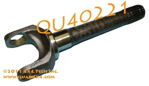 QU40221 19 Spline Outer Front Axle Shaft for GM Dana 44, GM 10 Bolt Torque King 4x4