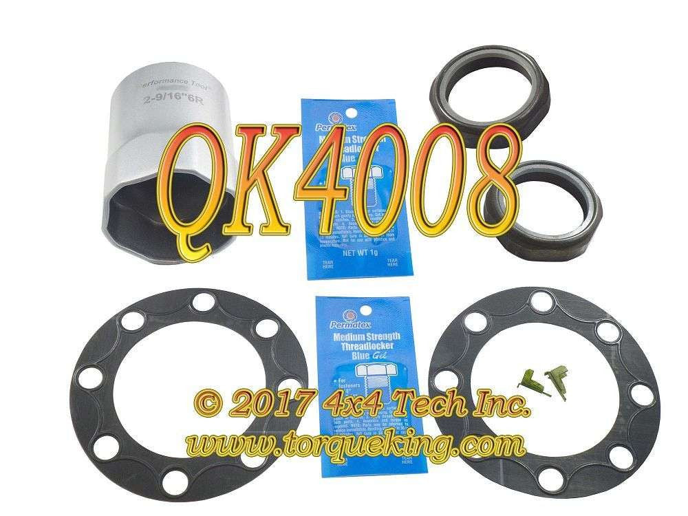 Service Instructions for QK4008 and QK4013 Spindle Nut Kits Torque King 4x4