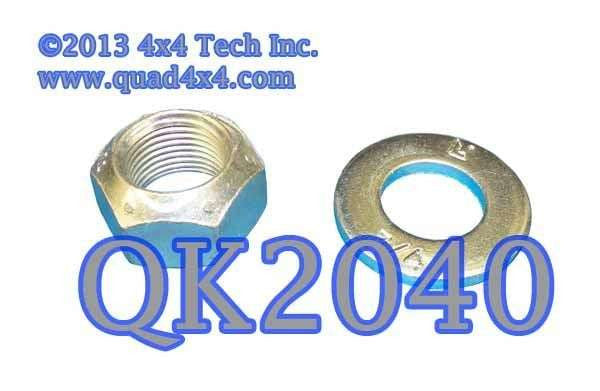 QK2040 NP203, NP205GM Transfer Case Front Output Nut & Washer Set Torque King 4x4