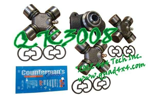 QK3008 1310 Series Greaseable CV Rebuild Kit with Centering Yoke Torque King 4x4