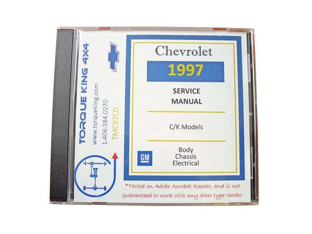 TMC97CD 1997 GM Shop Manual on CD Torque King 4x4