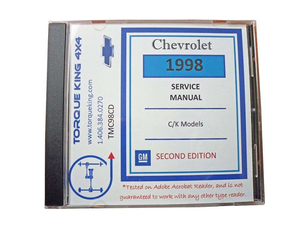 TMC98CD 1998 GM Shop Manual on CD Torque King 4x4