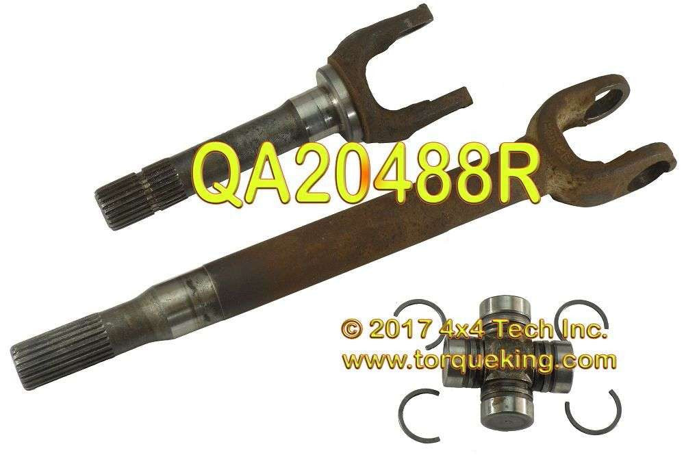 QA20488 Recon Left Axle Shaft Assembly with new U-Joint for 83-89 Ford Torque King 4x4
