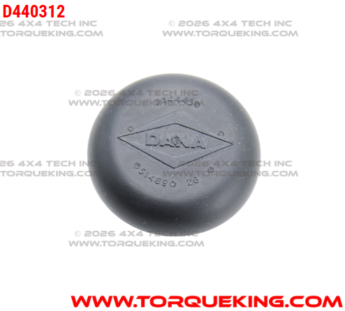 D440312 Rubber Differential Cover Plug, Dana 35, Dana 44 Rear Axle Torque King 4x4