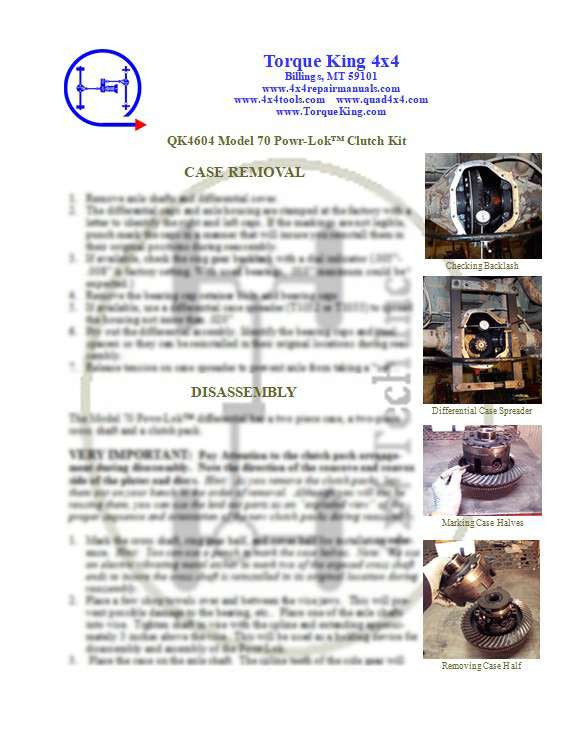 QK4604 Instructions Torque King 4x4