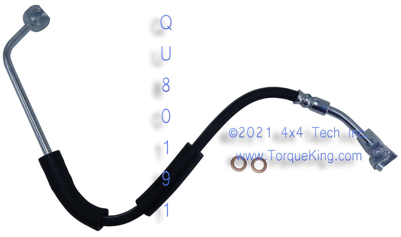 QU80191 Right Front Brake Hose for 00-01 Ram 2500/3500 with Rear ABS Torque King 4x4