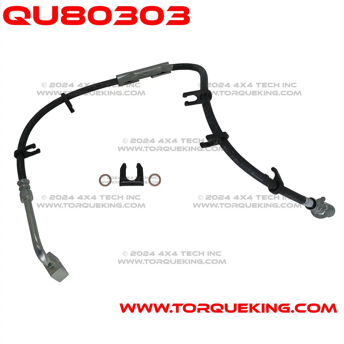 QU80303 Left Front Brake Hose for most 2003-2012 Ram Torque King 4x4