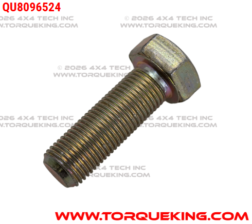 QU8096524 1/2-20 x 1 1/2 UNF Grade 8 Fine Thread Hex Head Bolt Torque King 4x4