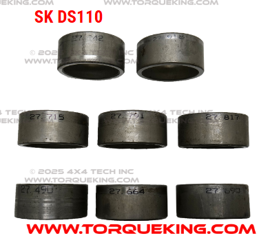SK DS110 Preload Shim Kit for Dana Spicer S110, S111, S130, S132 Rears Torque King 4x4