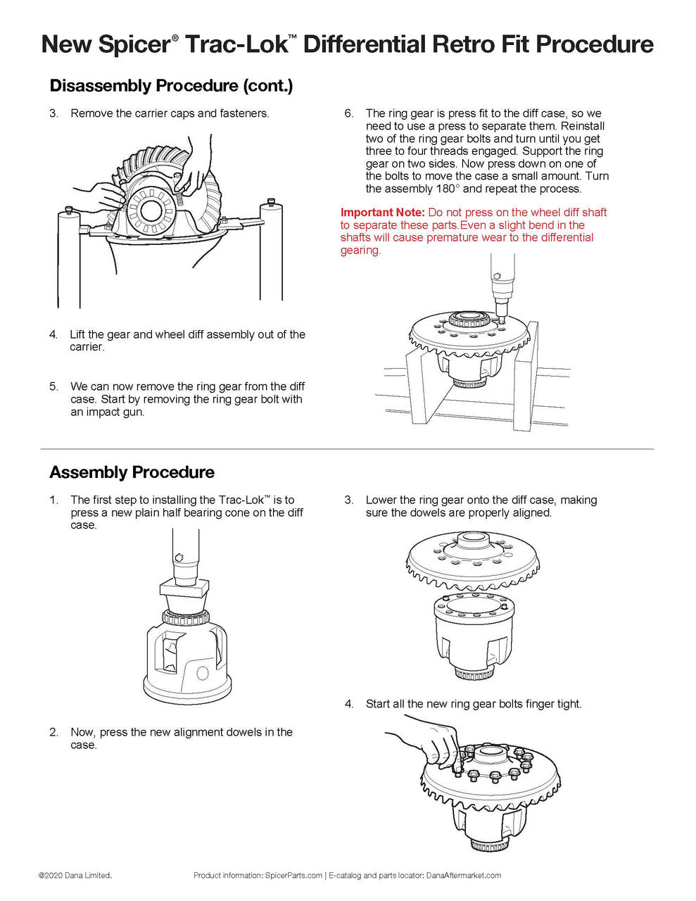 QU40690 True-Trac Gear Type Limited Slip Differential for Dana S111 Rear Axles Torque King 4x4