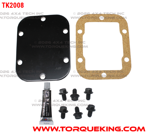TK2008 Heavy Duty 6 Bolt PTO Cover Kit with Flat Steel Cover Plate Torque King 4x4