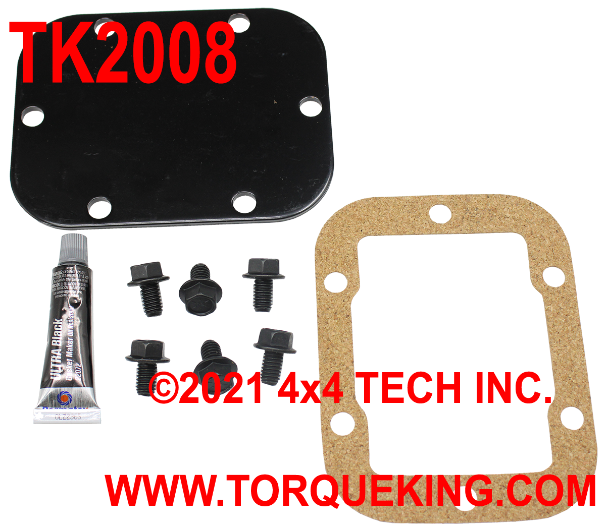 TK2008 Heavy Duty 6 Bolt PTO Cover Kit with Flat Steel Cover Plate
