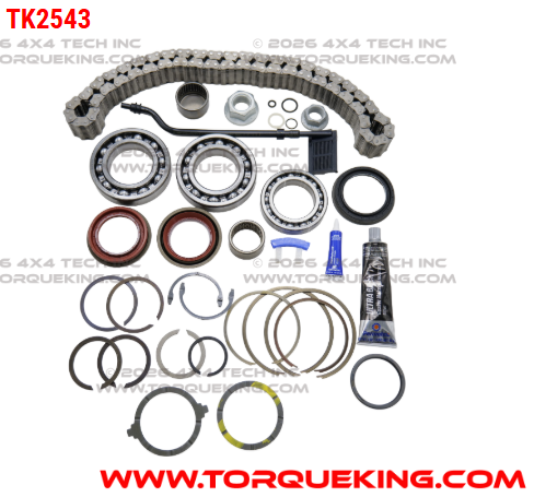 TK2543 NV273F Transfer Case Master Overhaul Kit 2011-2016 w/Fixed Yoke Torque King 4x4