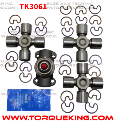 TK3061 Premium 1310 Series CV Joint Rebuild Kit with Greaseable Centering Yoke Torque King 4x4
