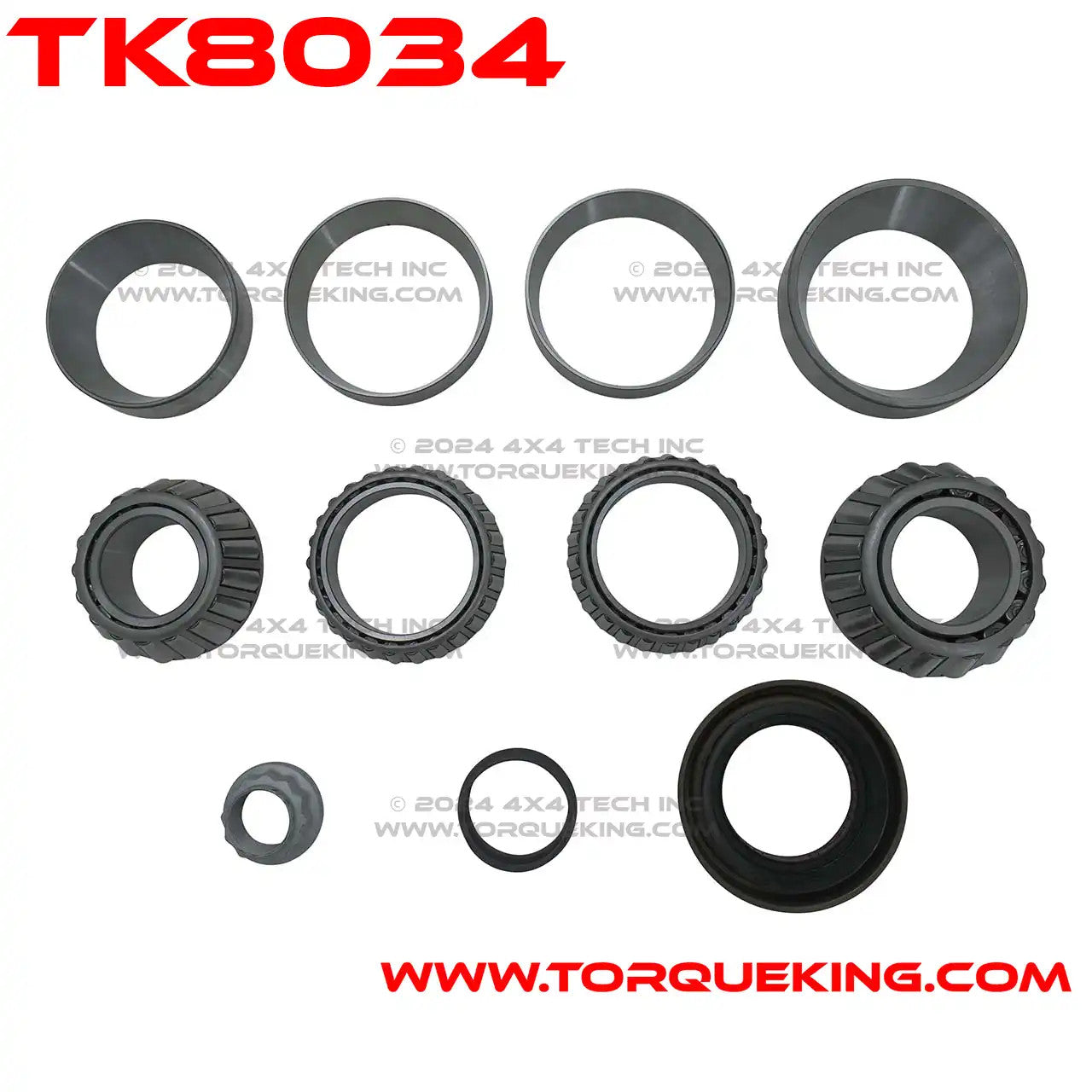 TK8034 2019-up AAM 12" Rear Diff, Pinion Bearing and Seal Kit Torque King 4x4