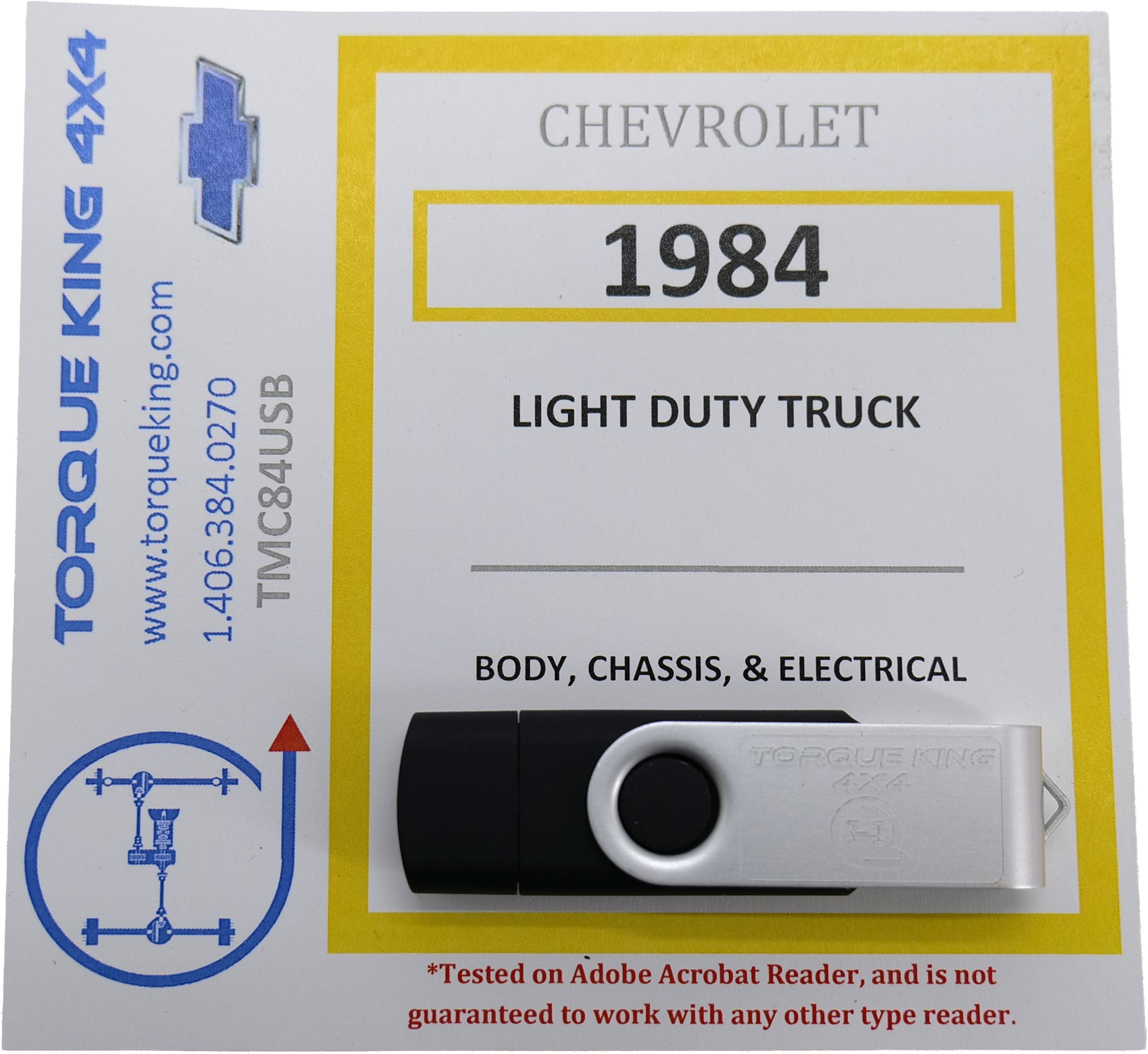 TMC84USB 1984 GM Shop Manual USB