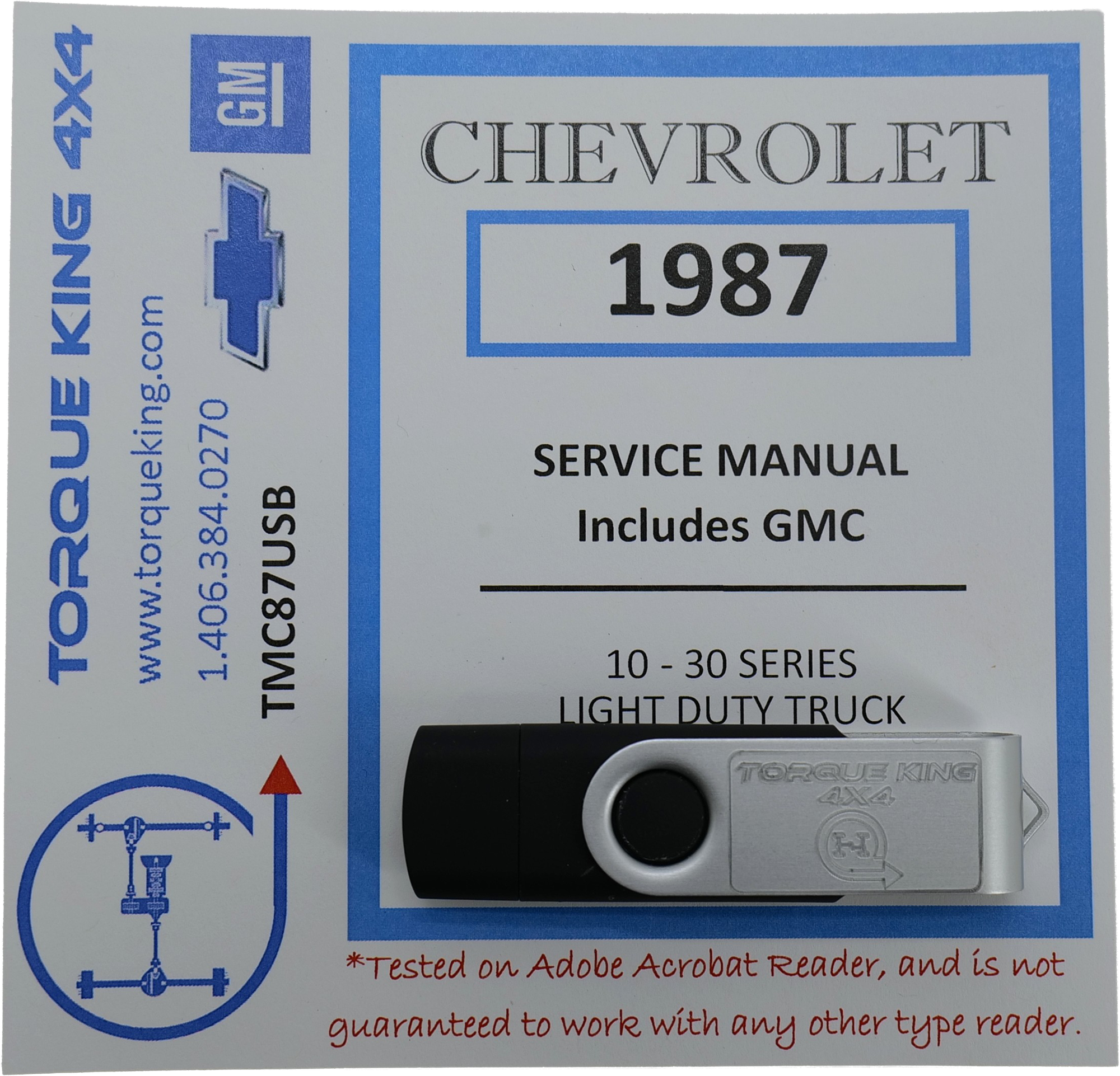 TMC87USB 1987 GM Shop Manual USB Torque King 4x4