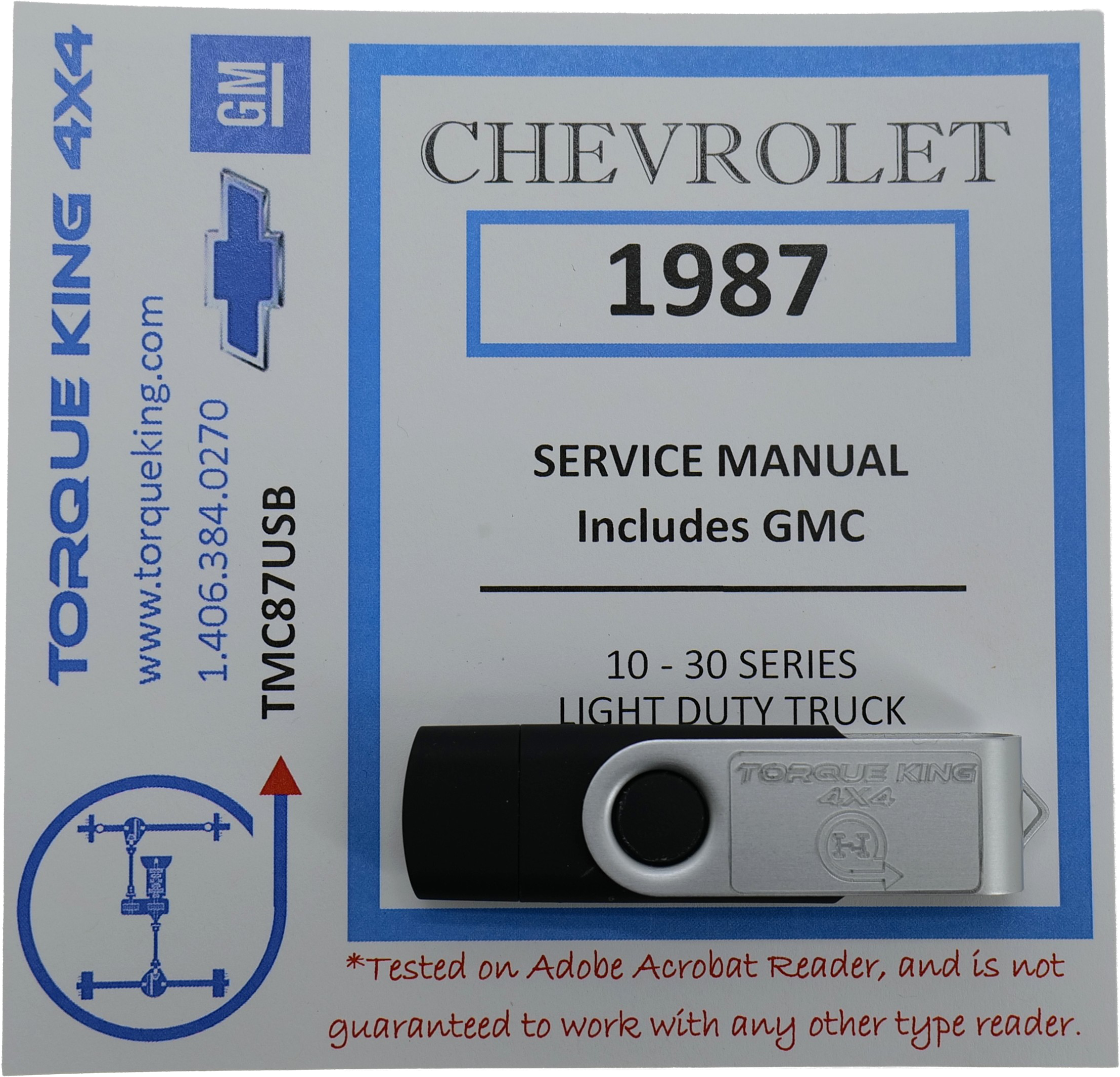 TMC87USB 1987 GM Shop Manual USB Torque King 4x4