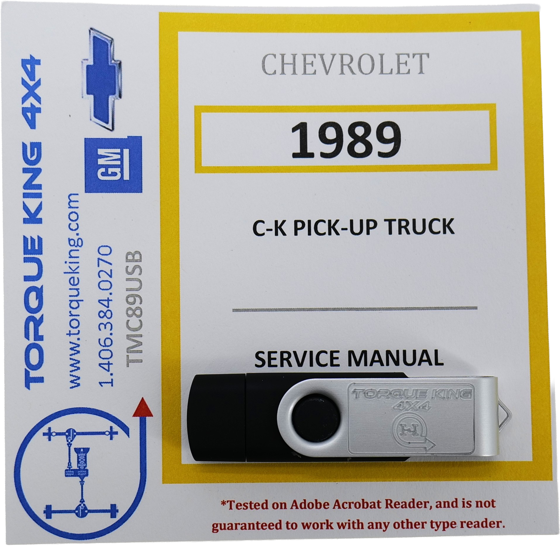 TMC89USB 1989 GM Shop Manual on USB Torque King 4x4