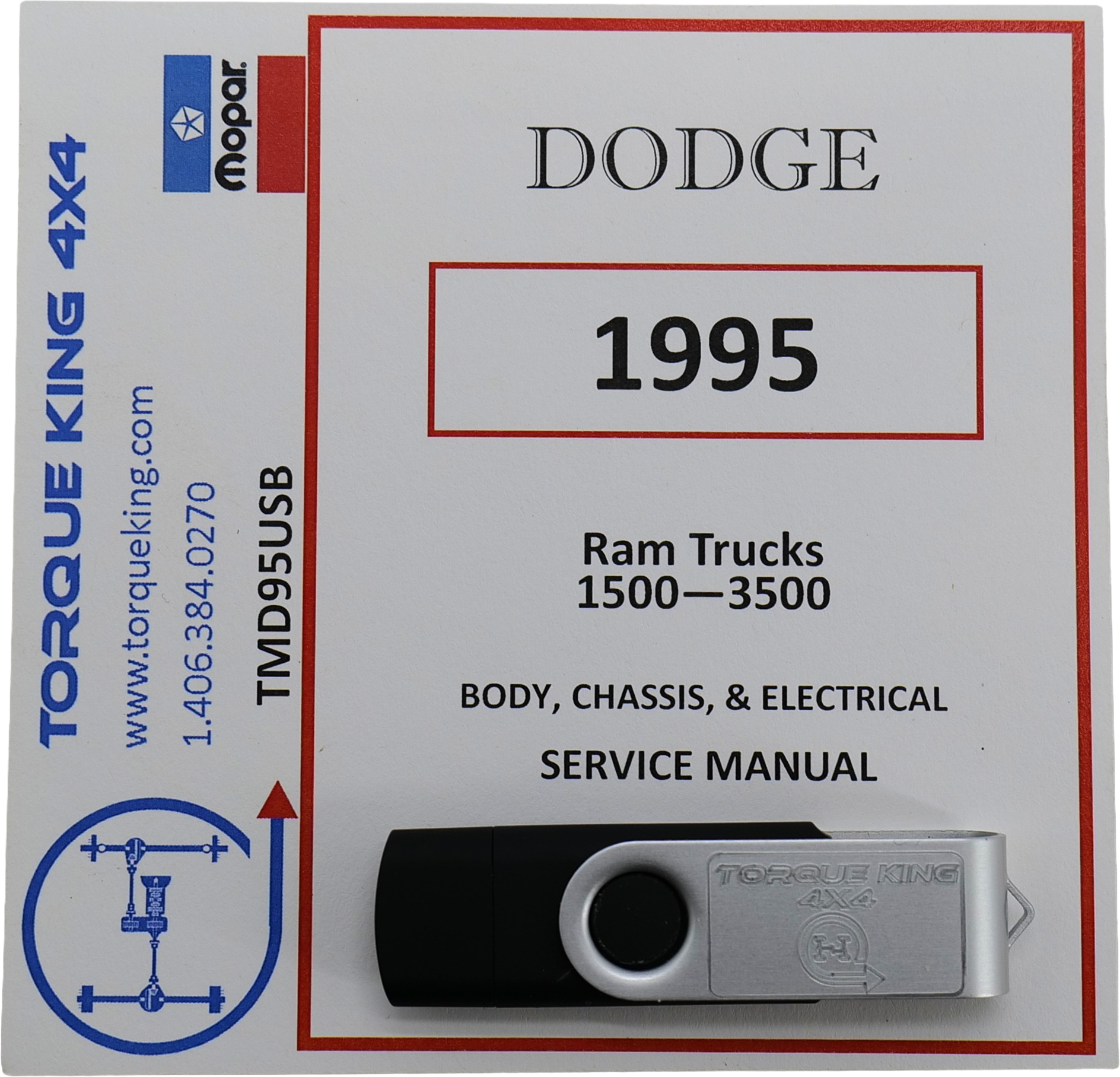 TMD95USB 1995 Complete Dodge Factory Service Manuals on USB Torque King 4x4