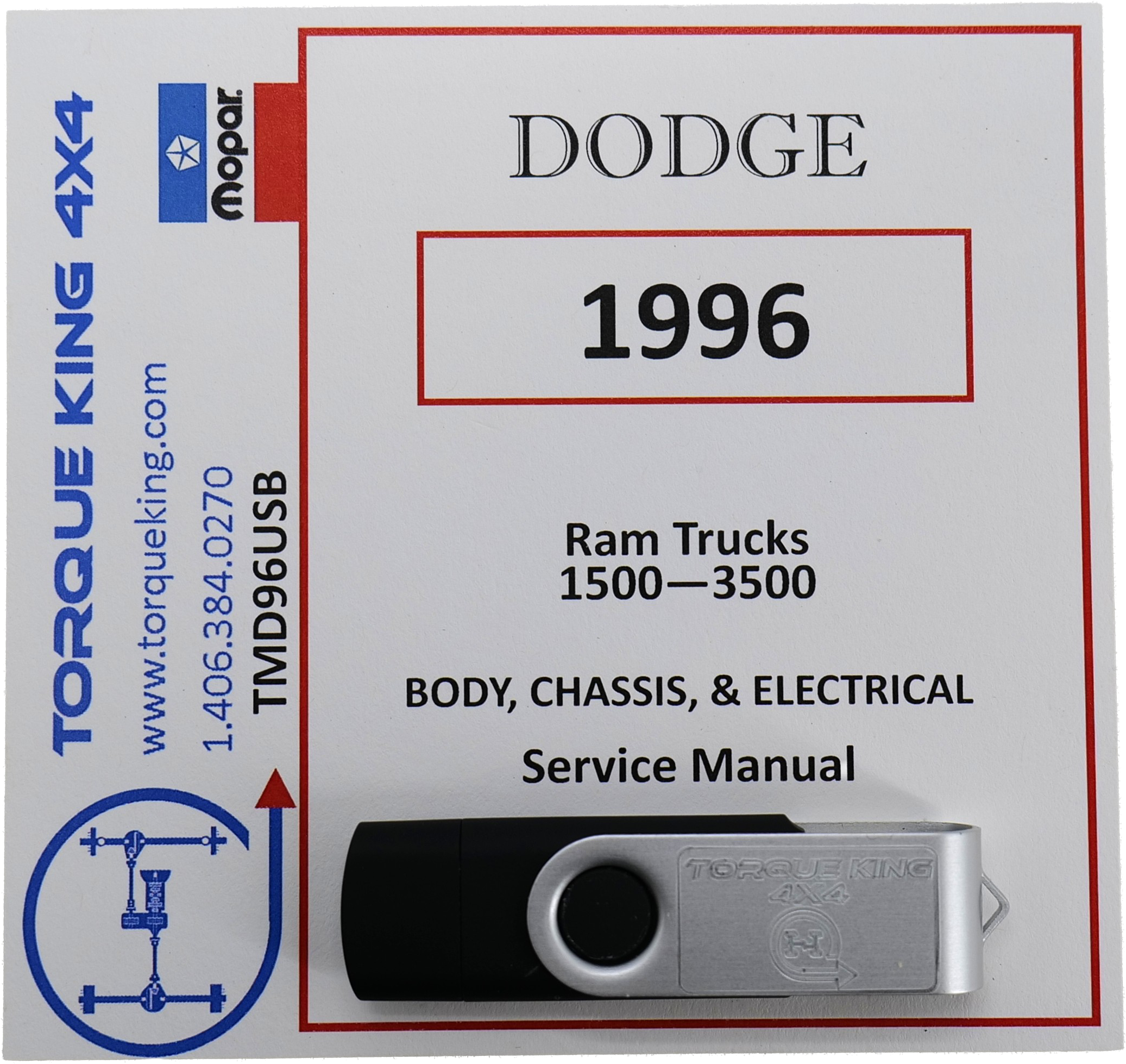 TMD96USB 1996 Complete Dodge Factory Service Manuals on USB Torque King 4x4